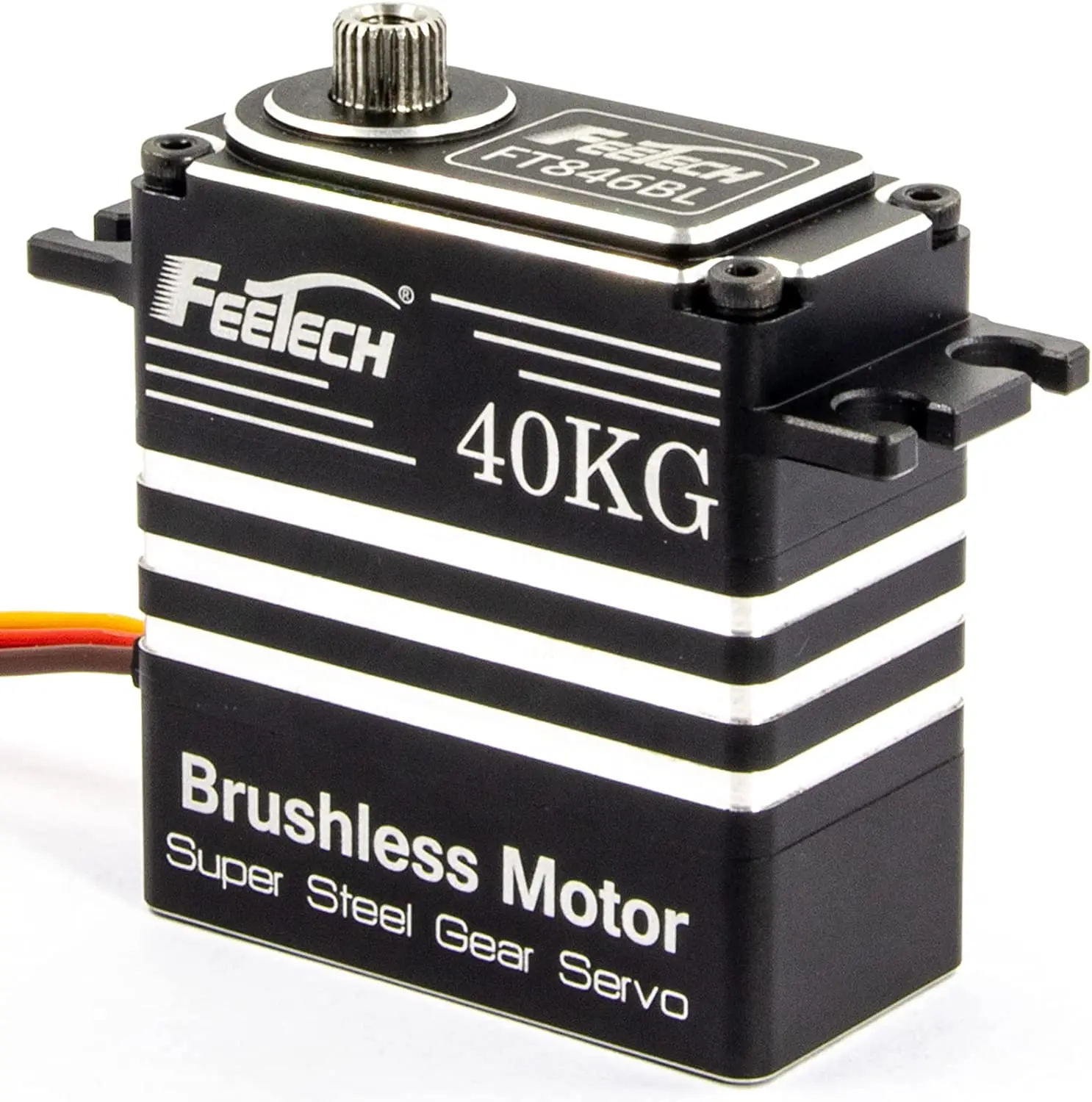 2026 HV Servo 180 Degree Full Metal 40kg Brushless Steering Servo Suitable for 1/8 1/10 Rc Car Compatible with Arduino/Raspberry
