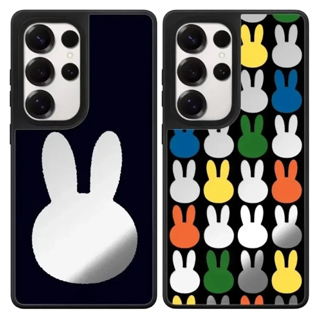 

Colorful Hollow Rabbit Mirror / Acrylic Magnetic Case: Compatible with Samsung Galaxy S23 U S24U S25 Ultra S25+ Plus Shell