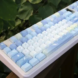 Aquarium of Dreams Blue Series Keycap PBT Five-sided Sublimation Cherry/QX3 Dolphin Whale Love Heart Element Fantasy Keycaps