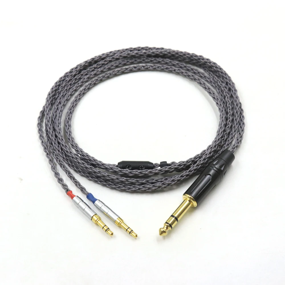 6.35mm For Sony MDR-Z7 Z1R Z7M2 Headphone Balance Cables D7100 D7200 D600 4pin XLR 4.4 3.5 Silver-Plated Upgrade Cable