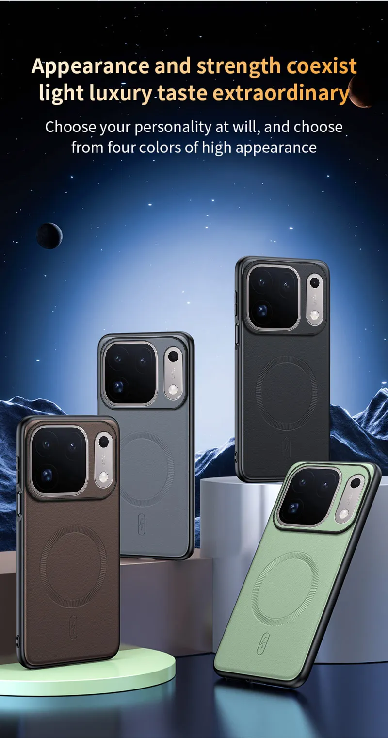 Für OPPO Find X10 Pro Max: Magnetische Schutzhülle aus Leder, Anti-Fingerabdruck, rutschfest, aus PC+TPU. – Detail 7