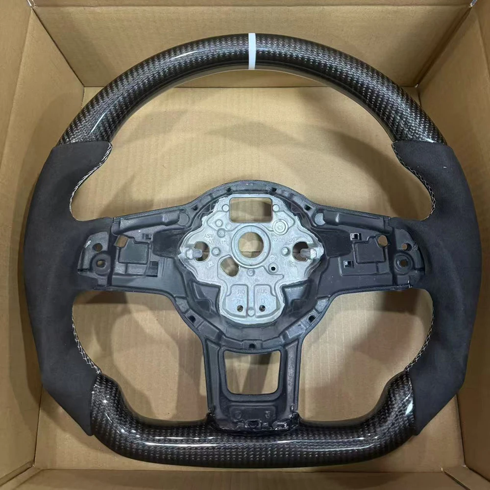 

Carbon Fiber Steering Wheel Alcantara For VW Golf MK7 7.5 GTI GTD GTE R 2013-2020 Polo GTI For Tiguan for Passat DSG