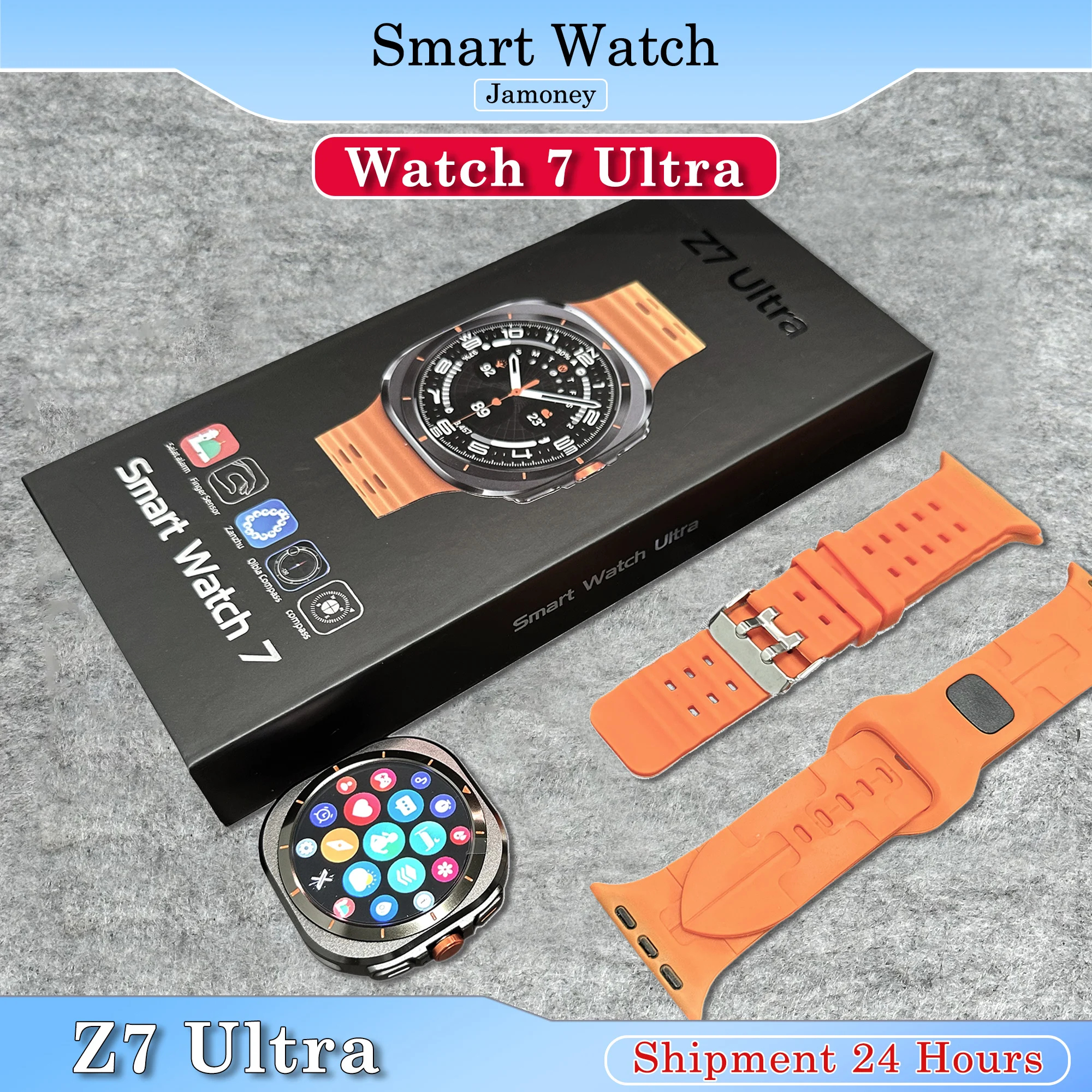 

Умные часы Z7 Ultra 2024 для мужчин и женщин, часы 7 Ultra Reloj 415*415 BT Call, спортивный компас на открытом воздухе, водонепроницаемые умные часы PK W7