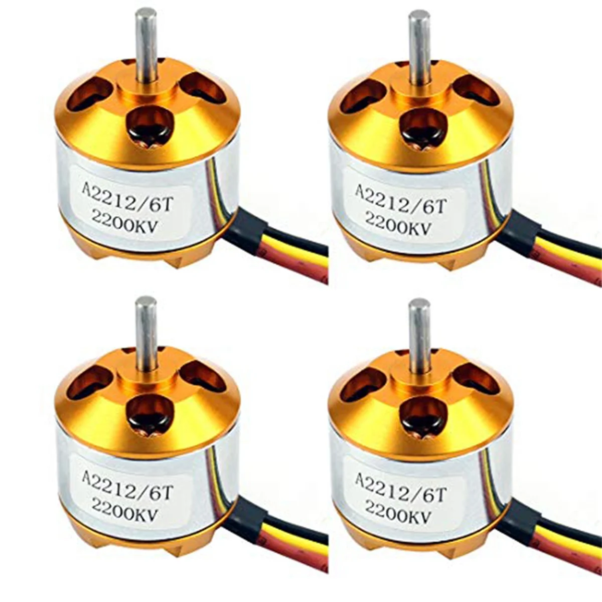 4 Pcs 2212 2200KV Brushless Motor with Mounts 6T for DIY RC Aircraft Plane Multi-Copter Quadcopter Drone