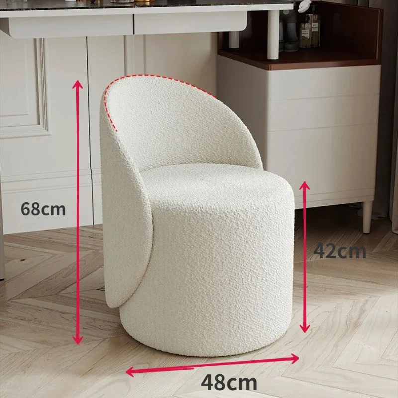 

Bedroom Luxury Makeup Stool Dressing Chair Minimalist Backrest Vanity Chairs Household Makeup Ottomans Living Room Furniture