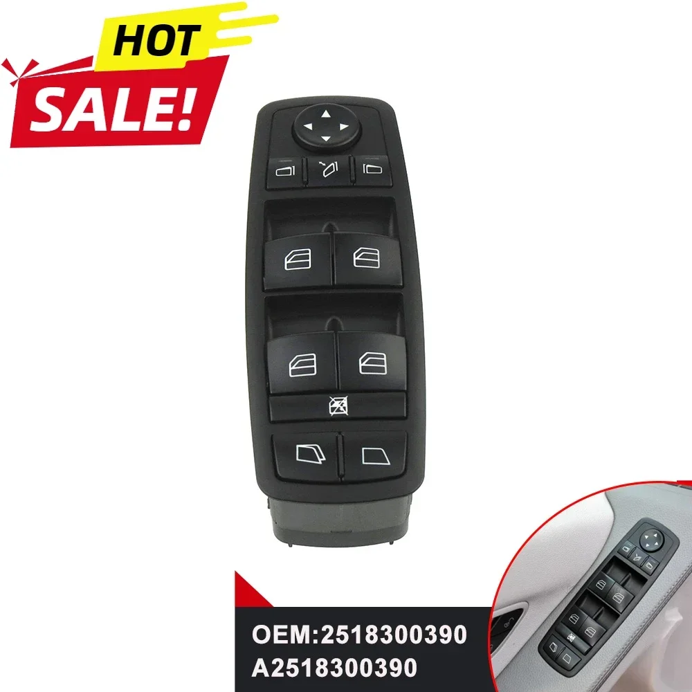 Driver Side Power Window Master Switch Control Button 2518300390 A2518300390 For Mercedes Benz GL R Class ML350 W251 X164 GL450