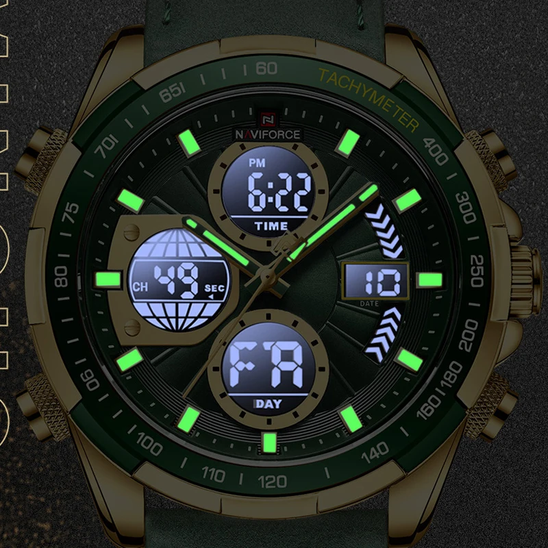 NAVIFORCE Digital Men Military Watch Waterproof Wristwatch LED Quartz Clock Sport Watch Male Big Watches Men Relogios Masculino