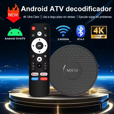 Allwinner H313 Android TV Box MX10 K3 1.5GB 8GB Mali-G31 Wi-Fi 2.4G/5G + BT4 Smart 4K Media Player Support Voice Remote Control