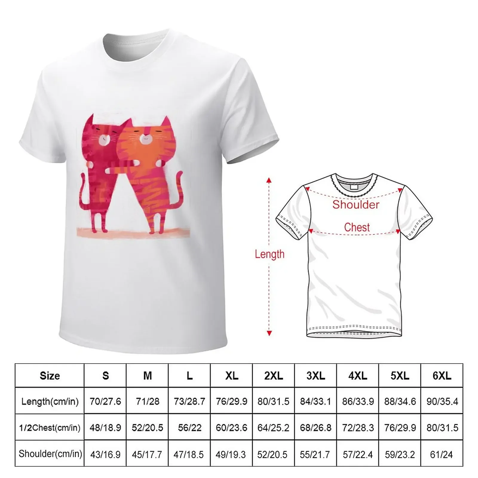 Cat Cuddle T-Shirt customs vintage clothes men t shirts boys whites summer top Men's t-shirt