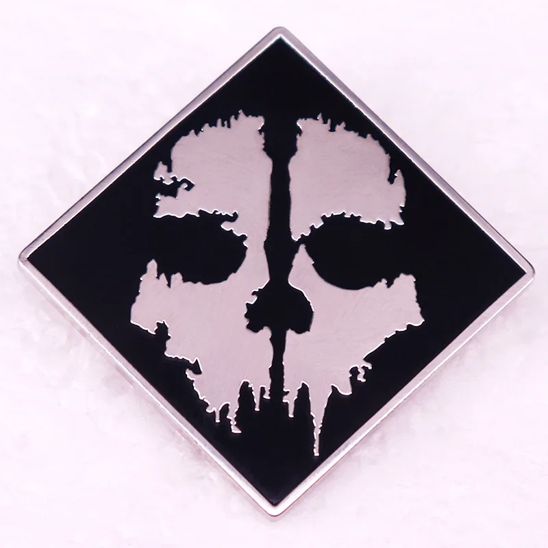 Call of Duty Ghost Skull Esmalte Pin jogo logotipo broche joia presente