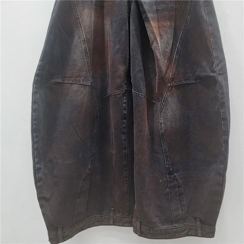 SuperAen Retro Distressed Ganzkörperjeans Damen 2025, Herbst, neues High-Street-Design, lockere Hose mit weitem Bein