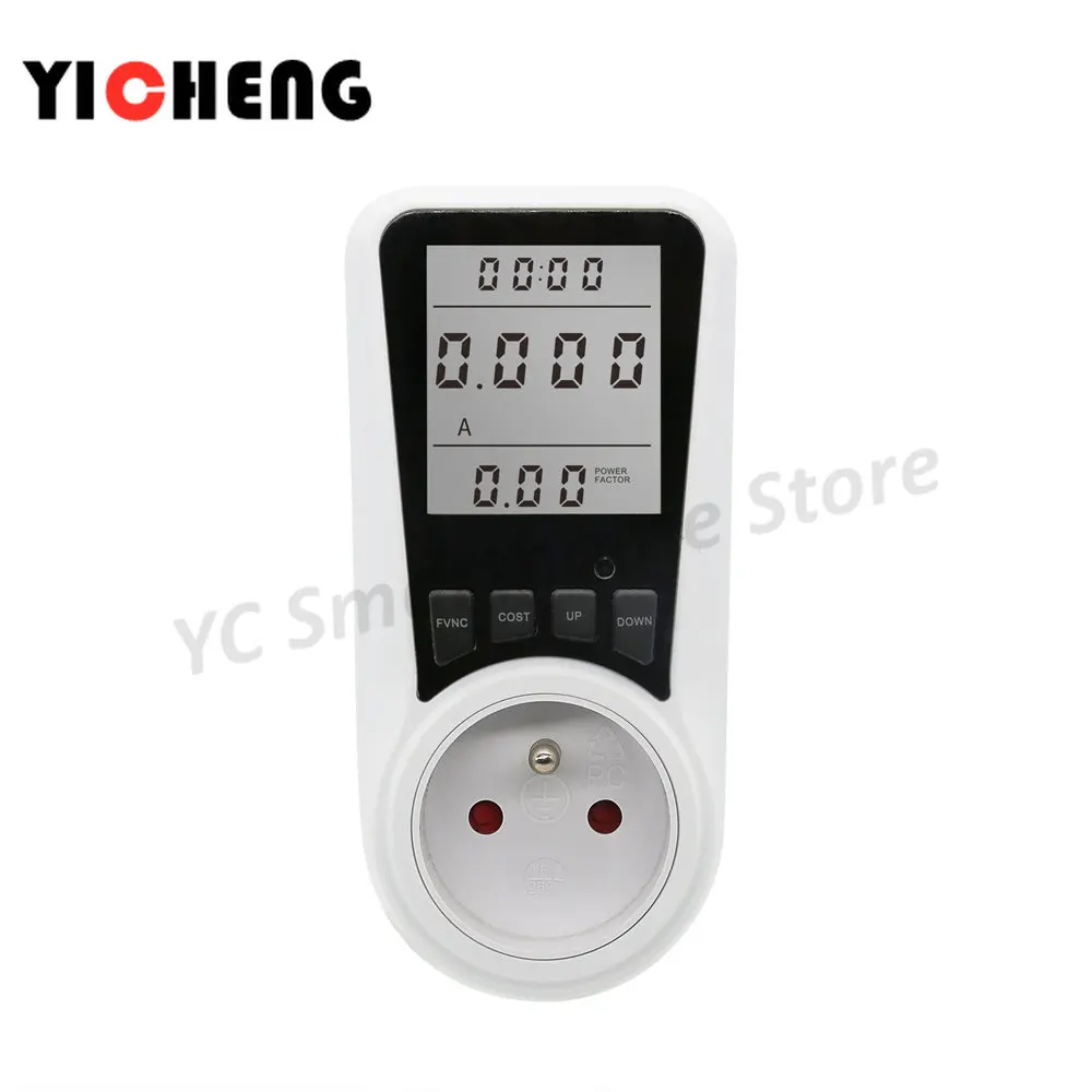 Digital Energy Meter Socket Wattmeter for Electricity Consumption Monitoring, EU US UK AU BR FR Plug-in Power Meter