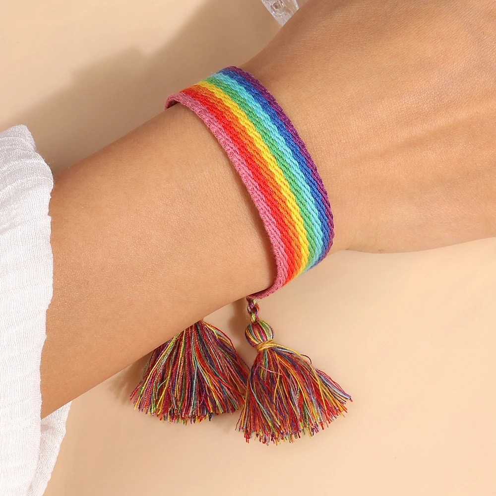 Aihua Heißer Verkauf Boho Bunte Handarbeit Gewebt Seil String Gestrickte Armband Armreifen Unisex Freundschaft Kinder Glück Schmuck Geschenke – Detail 22