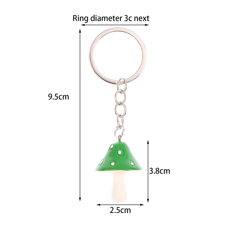 1pc DIY Schmuck Geschenke niedlichen Pflanze Pilz Schlüssel anhänger für Frauen Cartoon Harz Schlüssel ring Mädchen Kinder Tasche Anhänger