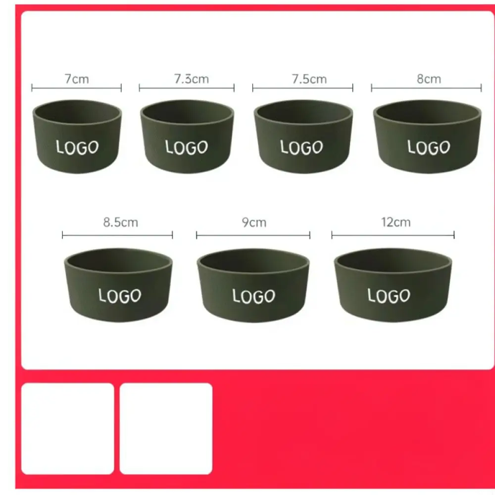 Non Slip Silicone Sleeve For Water Bottle Bottom Boot Protector Insulated Cup Mat Durable Base Cover Accessory