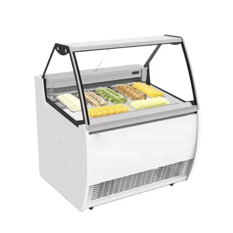 

Commercial Ice Cream Display Fridge Freezer Gelato Showcase for Shop