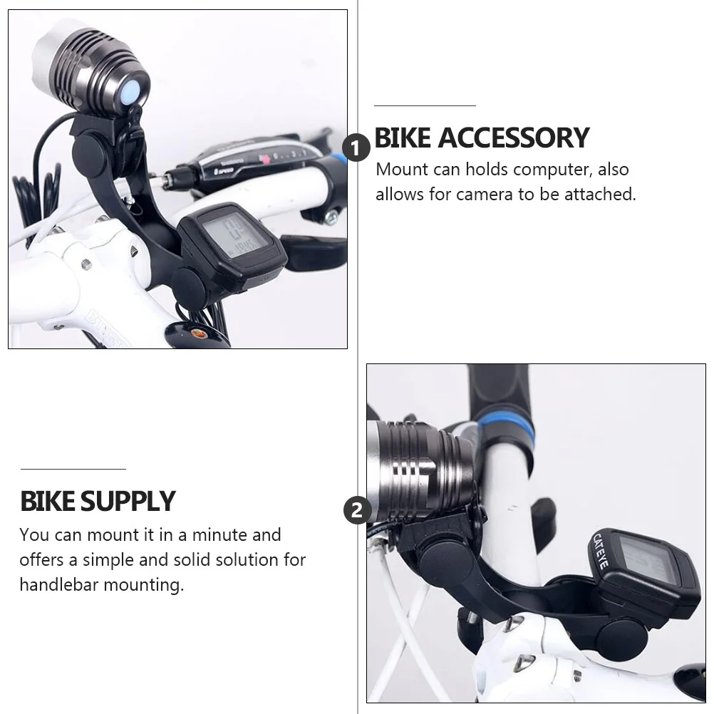 Bike Handlebar Mount For Light Computer Camera Storage Durable Plastic Extension Rack Tool Bike Handlebear Extension Accessory