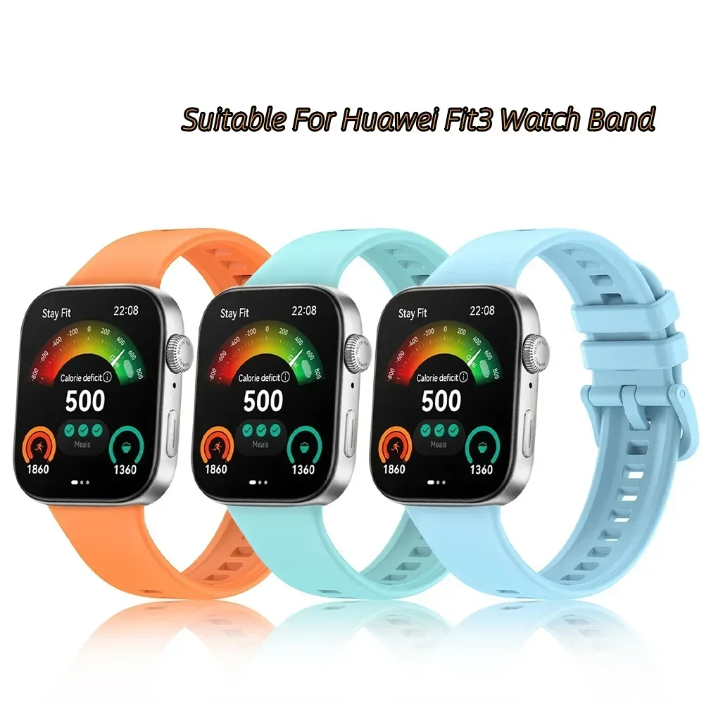 سوار سيليكون لساعة هواوي ، حزام رياضي مقاوم للماء ، إكسسوارات ساعة ذكية ، كوريا ، Fit3 ، Fit3