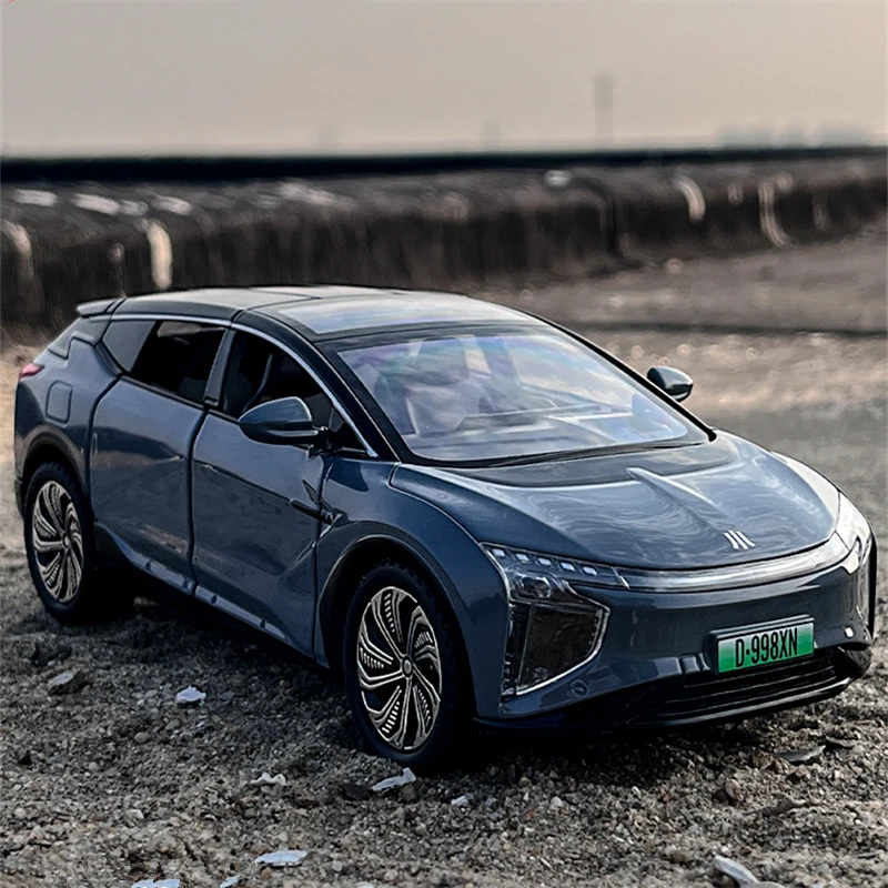 1:24 HiPhi X SUV Alloy New Energy Car Model Simulation Diecasts Metal Electric Vehicles Car Model Sound and Light Kids Toys Gift