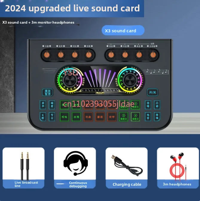 

X3 Sound Card Live Streaming Kit for Singing and Recording | Compatible with Phone & Computer | Karaoke Equipment