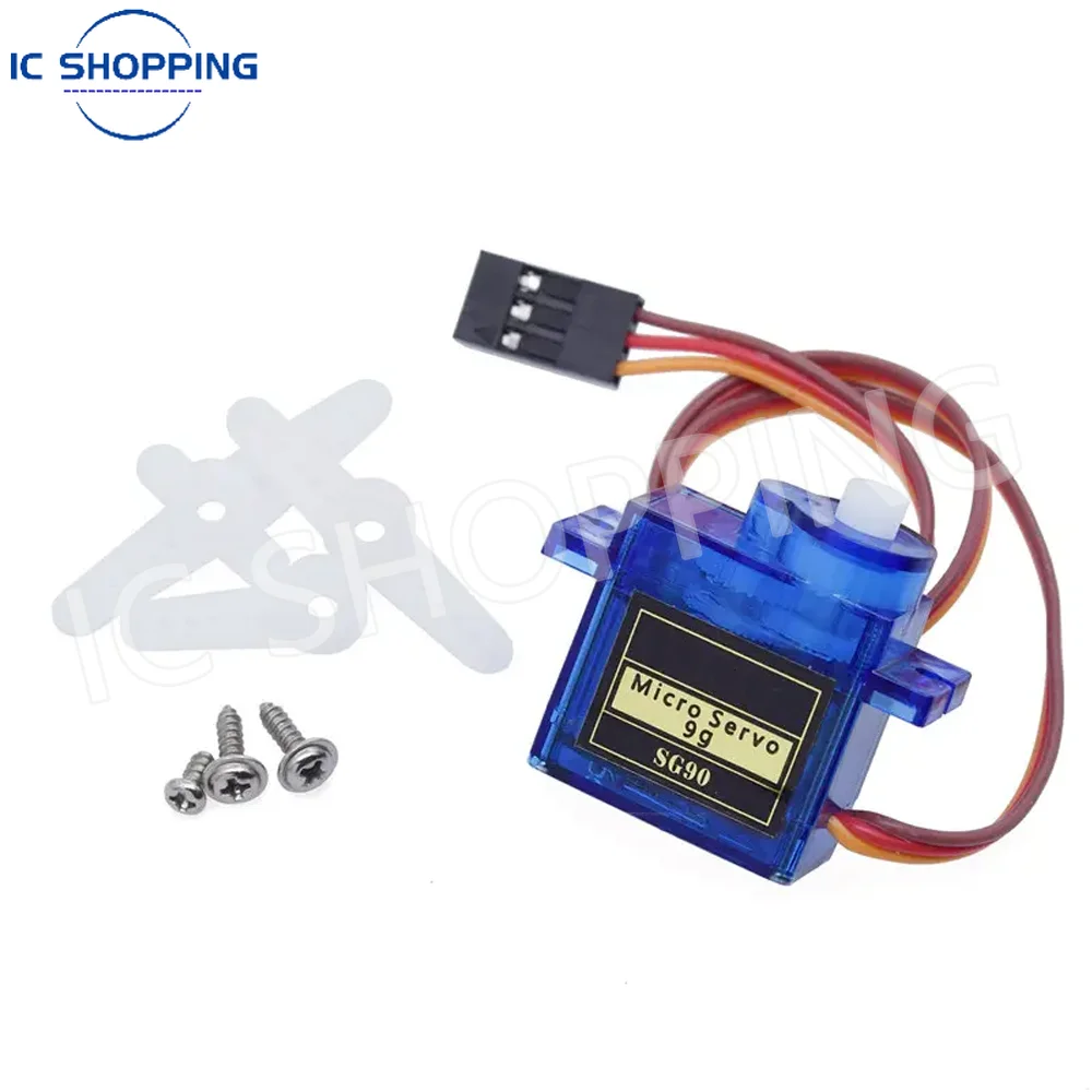 6pcs Sg90 9g Micro Servo Motor, Mini Servos Motor Kit Plastic Gear 180 Degree Servo for Rc Car Airplane Plane for Arduino