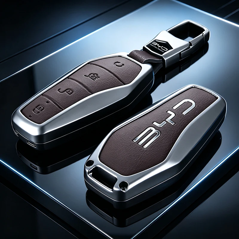 Zinc Alloy Car Key Case For 2026 New BYD Second Generation Song Pro Remote Key Protective Cover Shell Auto Interior Accessories