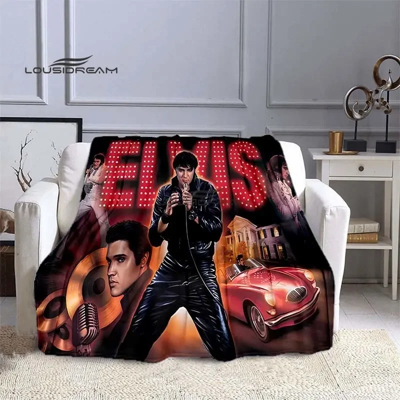 Elvis Throws Blanket 3D Printing Rock singer Sofa Blanket  Adults and Children Bedroom Living Room Decoration Blanket for Bed