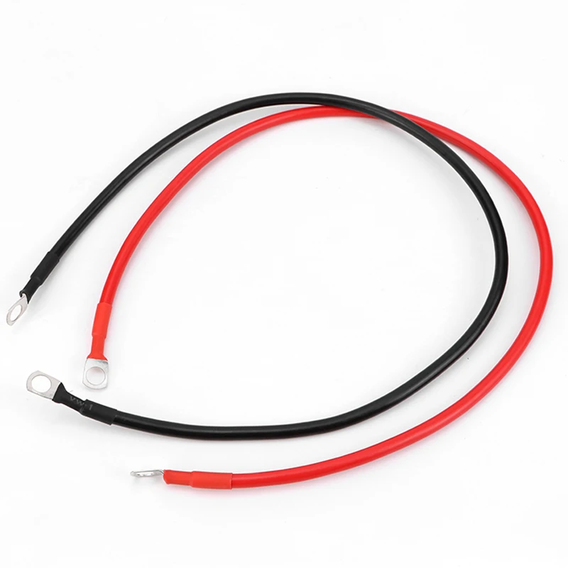 Battery Inverter Cable Red Black 8AWG 6AWG 4AWG with M8 SC Terminals Car Battery Connection Cable Stranded RV Pure Copper Cord