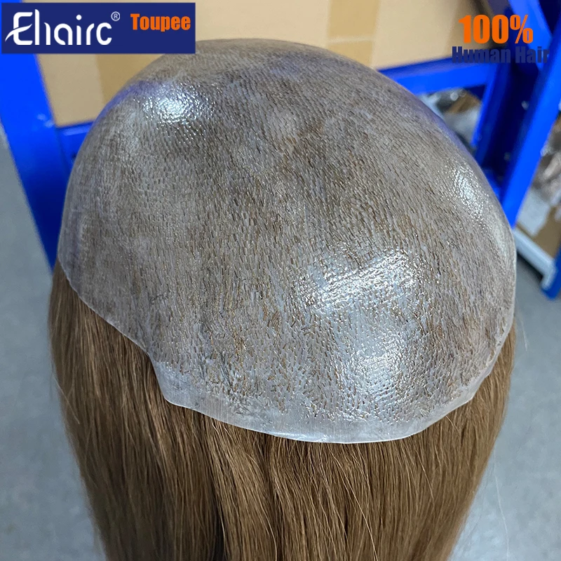 100% Chinese Cuticle Remy Virgin Human Hair Injected Toppers Knotless Skin Wigs for Women Men - Premium Quality Hair Extensions
