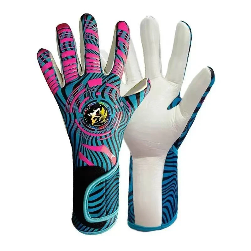 1 Pair Thickened Latex Goalkeeper Gloves Adults Breathable Durable Anti Slip Professional Match Training Soccer Goalie Gear