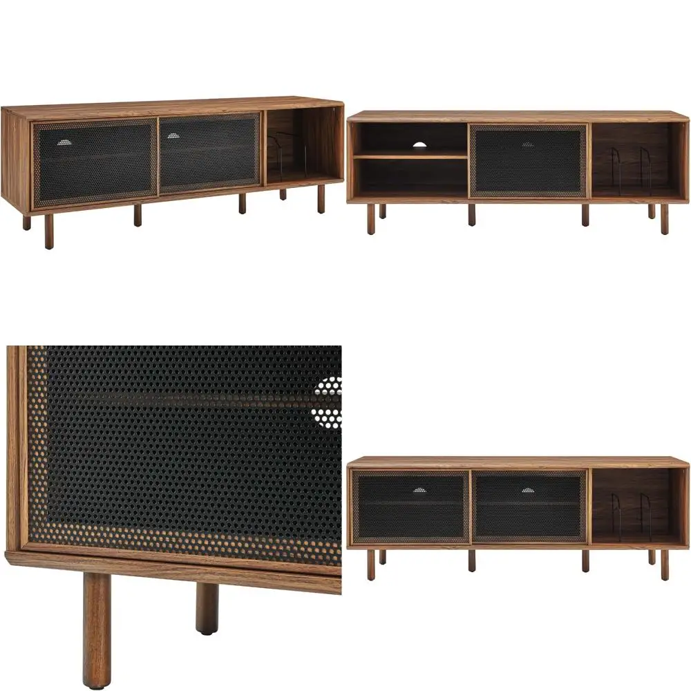 حامل تلفزيون MDF Particleboard لأجهزة التلفاز مقاس 65 بوصة مع سعة تخزين التسجيل #1