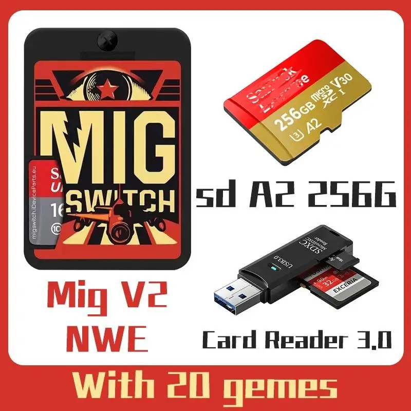 NEW Mig Switch V2 mig switch V2 Universal Card Switch Flash Card NS Game Console Burner Card With TF Card Mig Switch 2024