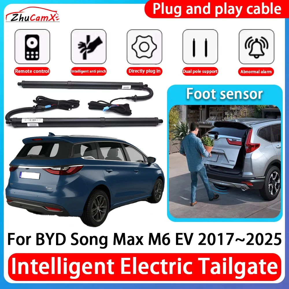 ZhuCamX Car Power Trunk Electric Suction Tailgate Intelligent Tail Gate Lift Strut For BYD Song Max M6 EV 2017~2025