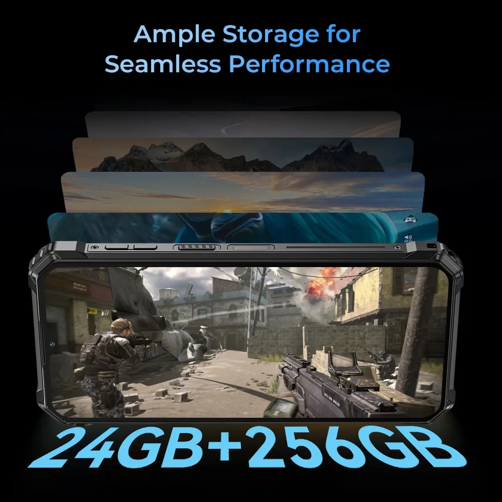 Oukitel WP36 Pro Robustes Telefon 6,52 Zoll HD 60 Hz 6 GB RAM + 256 GB ROM MTK8788 10600 mAh Mobiltelefon Android 13 13 MP Kamera Handy NFC