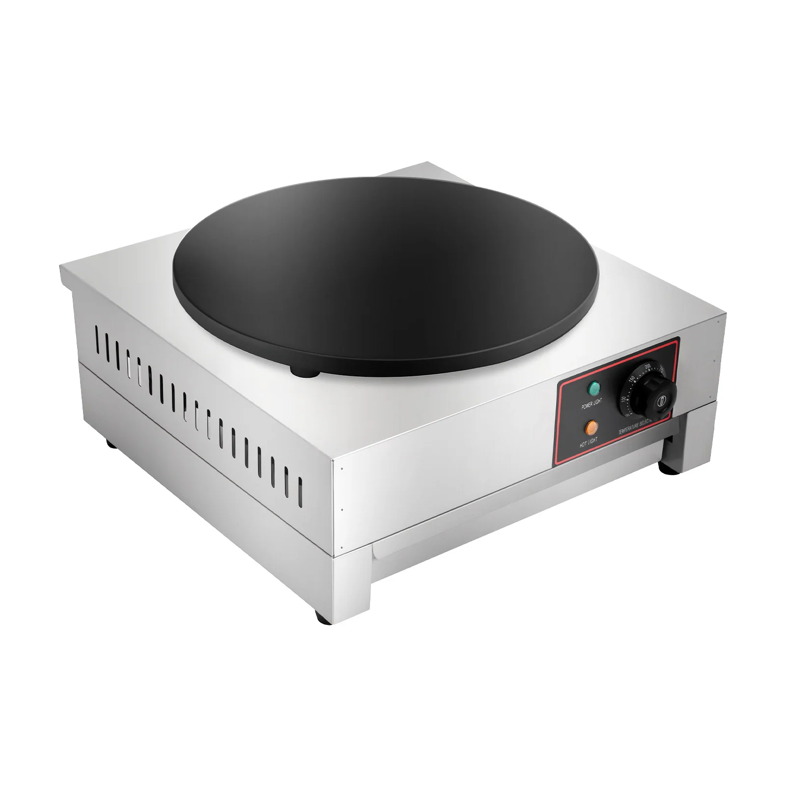 1.7kW 110V Electric Pancake Maker, 15.75 Inch Non-Stick Crepe Pan With Adjustable Temperature 50-300°C, Commercial Crepe Griddle With Spatula, US Plug