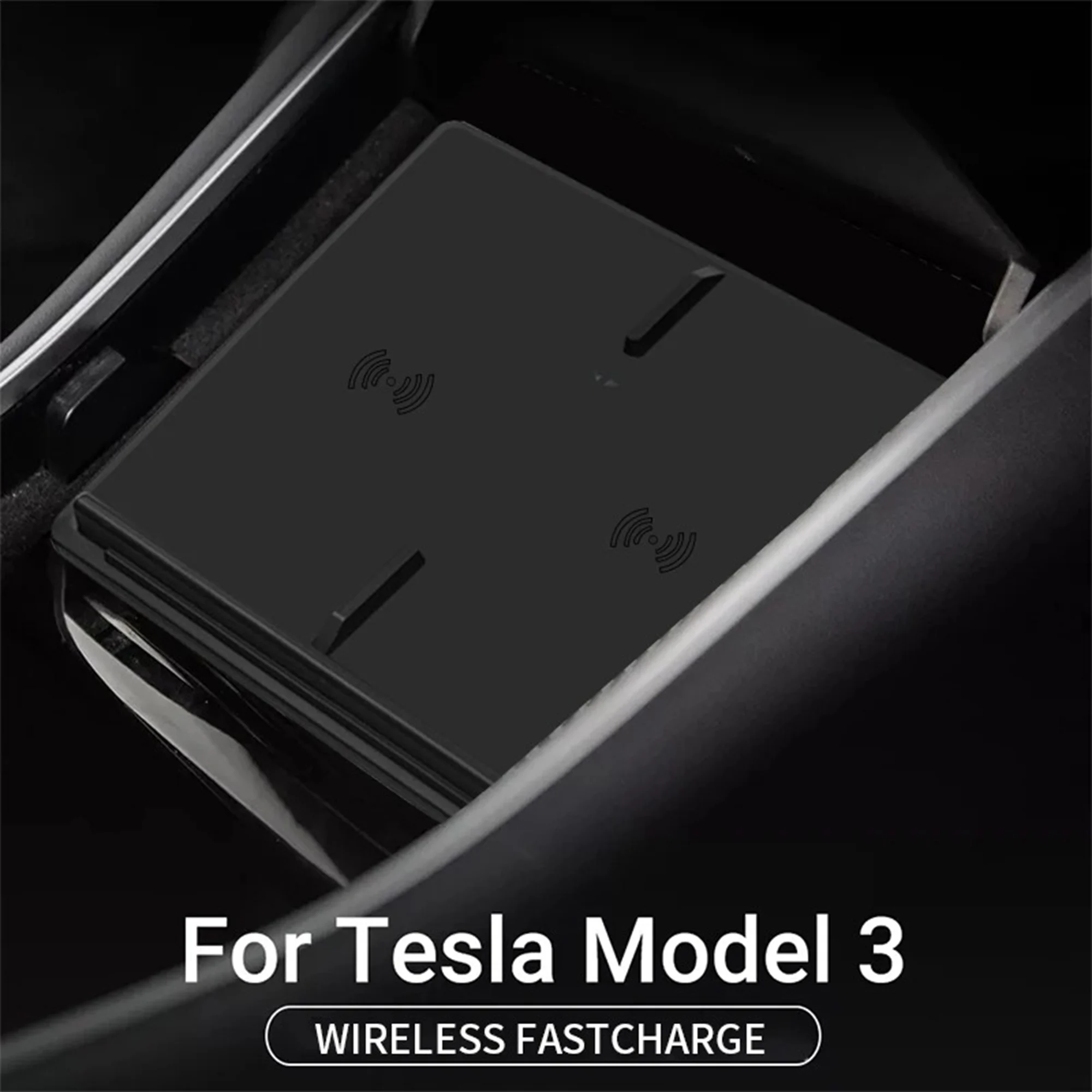 Model 3 Car Phone Wireless Charger Accessories Car Dual Phones Intelligent 10W Fast Charging Charger USB Ports For Tesla Model 3