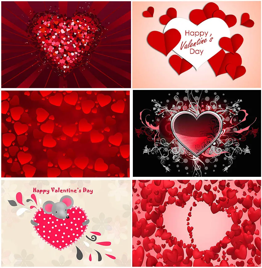 

Valentine's Day Theme Love Backgrounds Photocall Wedding Party Decoration Customized Studio Banner Romantic Portrait Backdrops