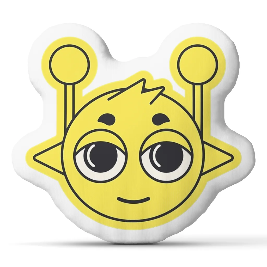 Sprunkies Character Shaped Throw Pillow Cute Yellow Cartoon Cushion Stuffed Decorative Sofa Accent Home Decor Gift Idea
