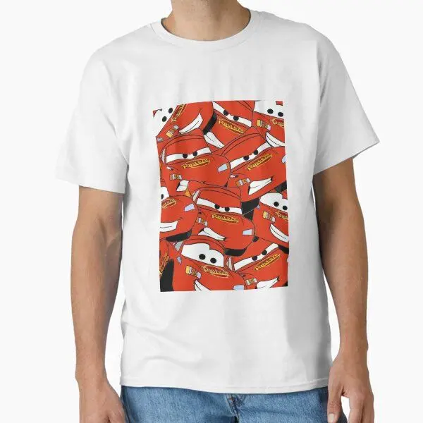 

Lightning McQueen Print Disney Classic T-shirt Loose and Comfortable Cotton T-shirt Parent-child Clothing for Men and Women