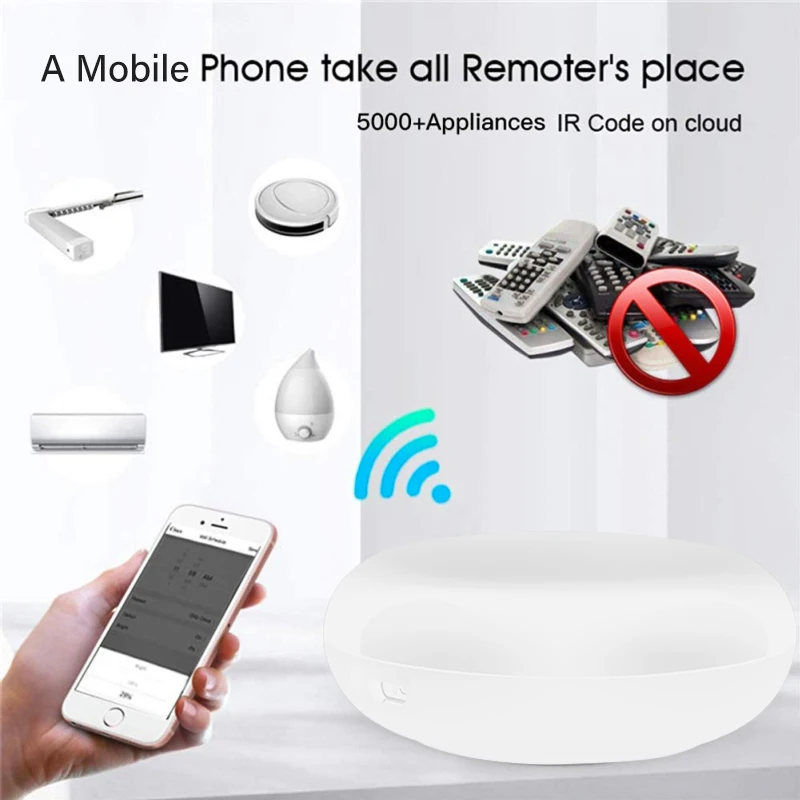 Xiaomi-Smart Wireless WiFi-Controle Remoto IR, Tuya, Controle APP Smart Life, Ar Condicionado Infravermelho, TV, Trabalho com Alexa, Controle do Google