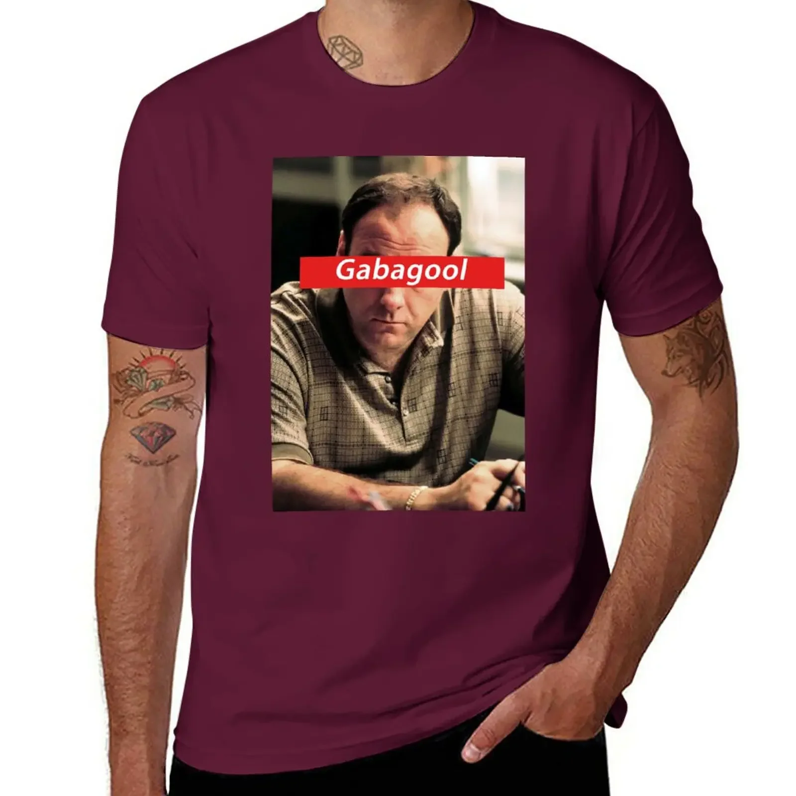 New Nice Tony Soprano Gabagool T-Shirt Short sleeve plus size custom mens cotton t shirts heavyweight Round Neck men clothing