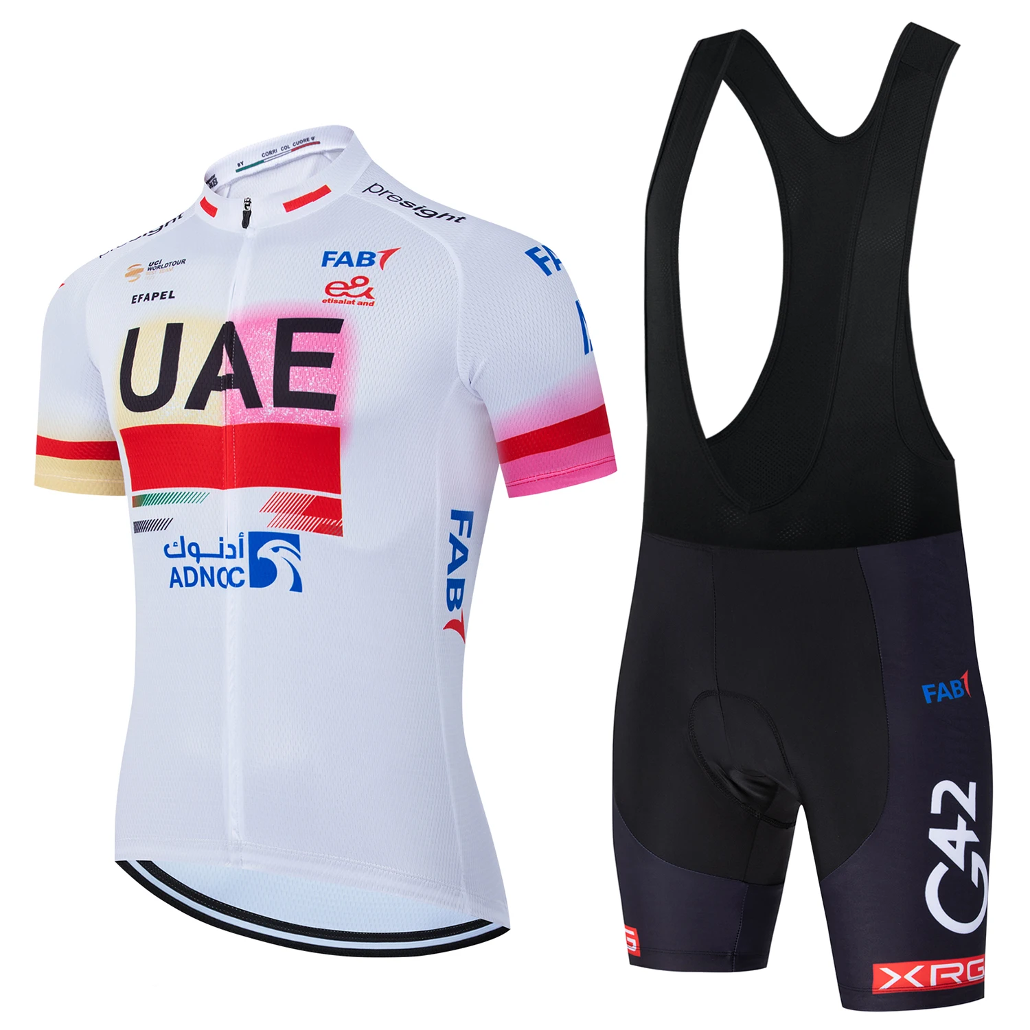

2025 Men's UAE Cycling Jersey Set classic MTB Cycling Bib Shorts Kit Reflective Bike Clothes Bicycle Maillot Cycling Clothing