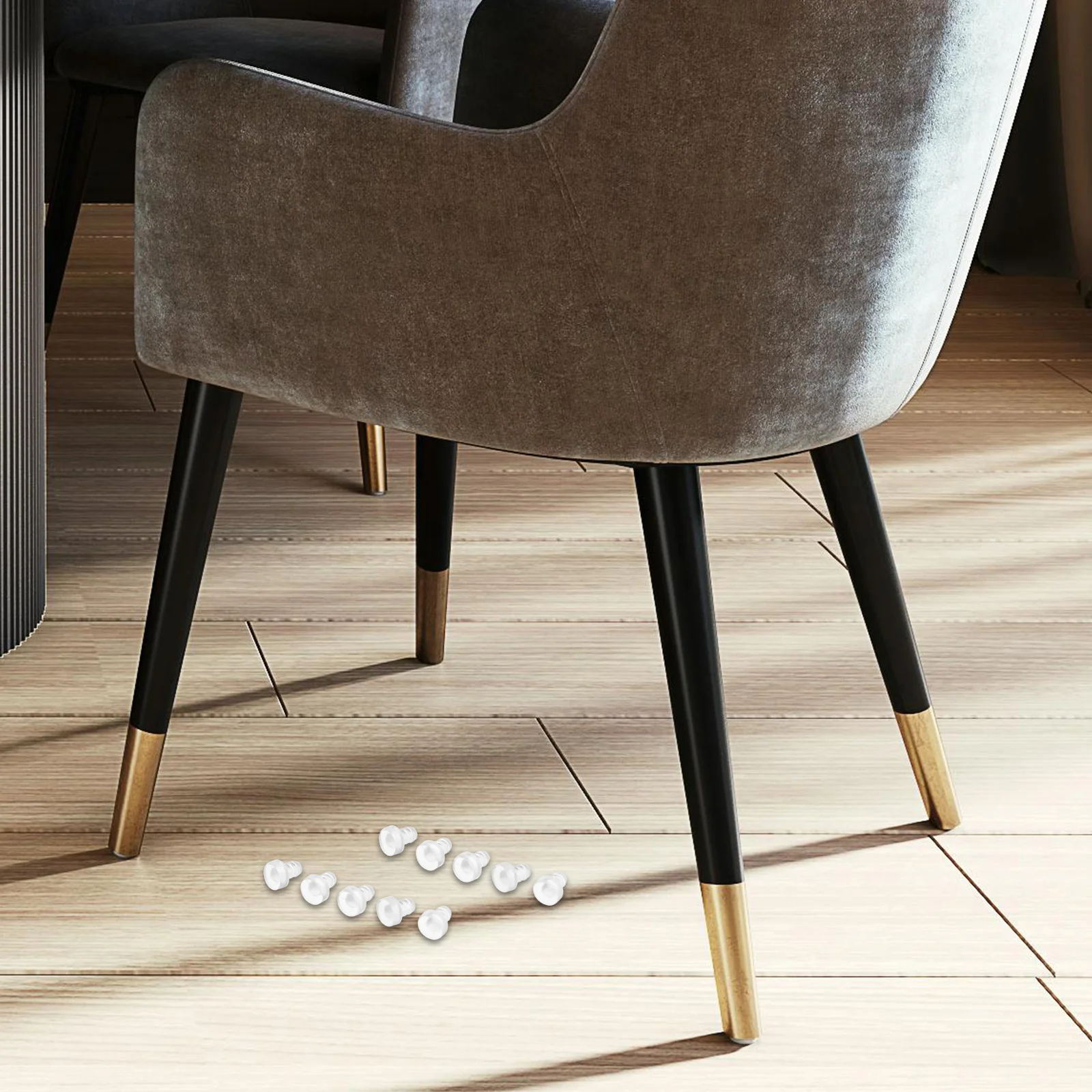 

100Pcs Transparent Soft Embedded Furniture Bumpers Clear Anti-Slip Pads for Cabinets Glass Table Top Protectors