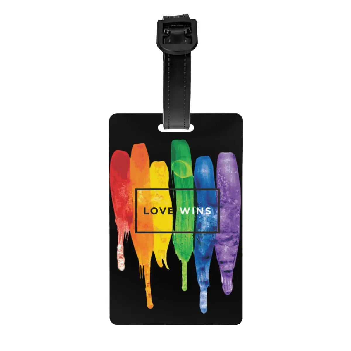 Amor Personalizado Ganha Rainbow Tag Bagagem, Lgbt Tag Bagagem, Proteção de Privacidade, Orgulho Gay, Lesbian Bagagem Tags, Travel Bag Labels, Mala