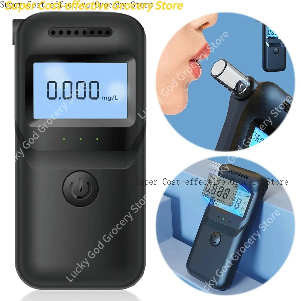 Probador de Alcohol Digital profesional, Detector de Alcohol profesional, alcoholímetro de policía, pantalla LCD, prueba de conducción en estado de borracho