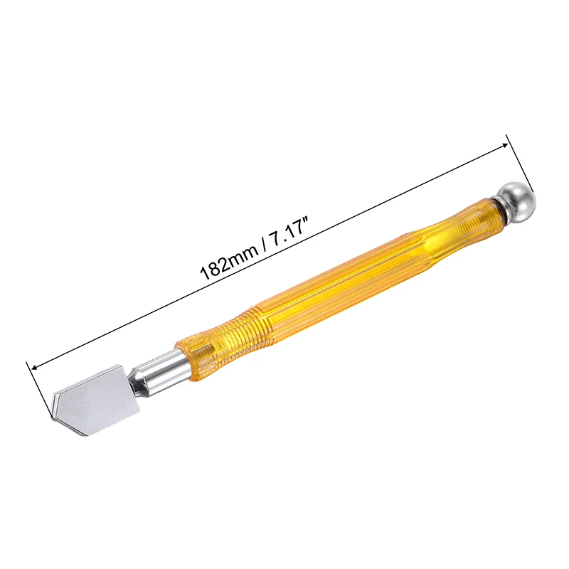 Professional Glass Cutter Pencil Style Oil Feed Carbide Tip with Replacement Blade Oil Dispenser Non-slip Scribing Pen