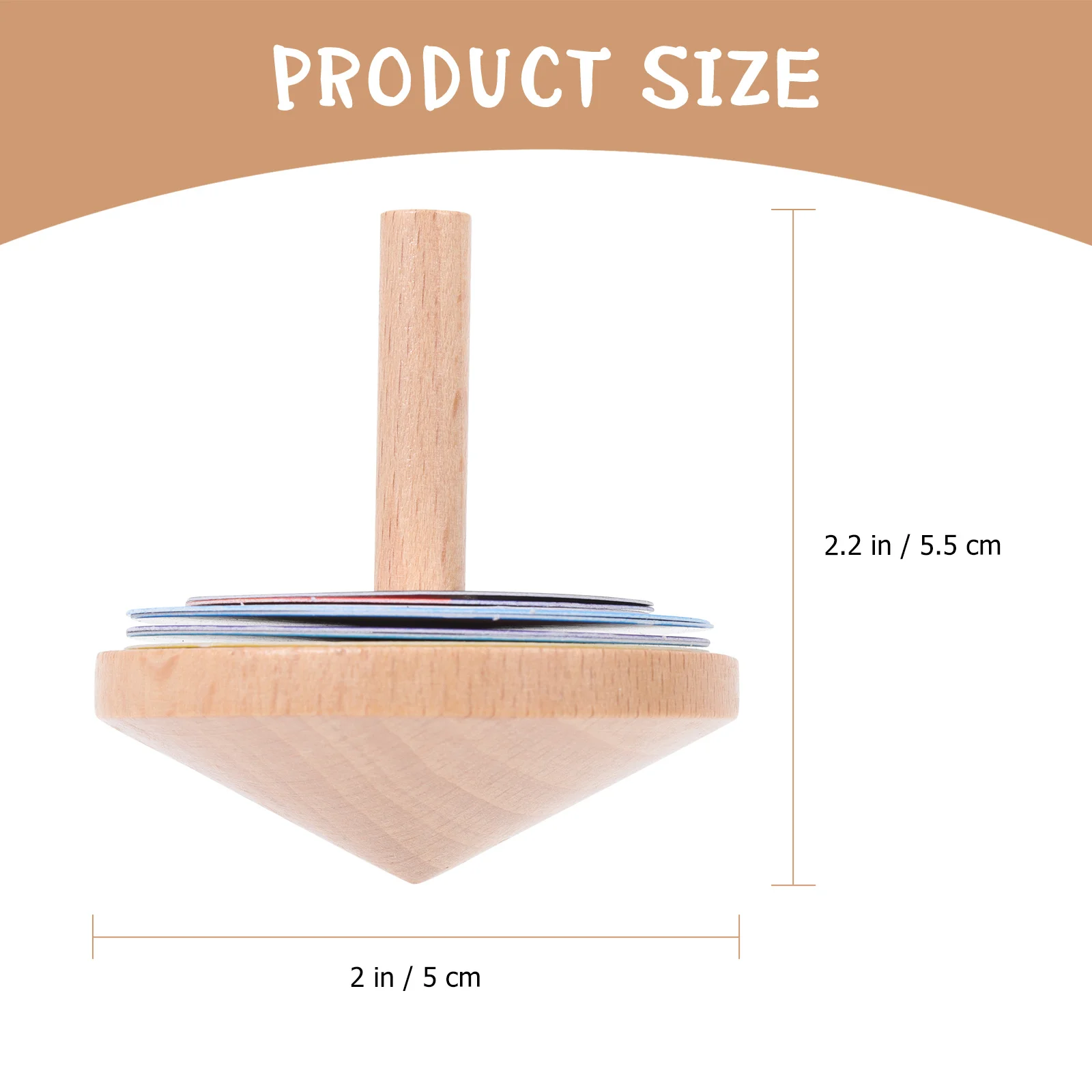 1 مجموعة الخشب الوتد الأعلى الجيروسكوب الطبيعي خشبية اليد الغزل القمم للأطفال الإبداعية DIY بها بنفسك تلوين اللعب الأطفال في الهواء الطلق حفلة الحسنات #2