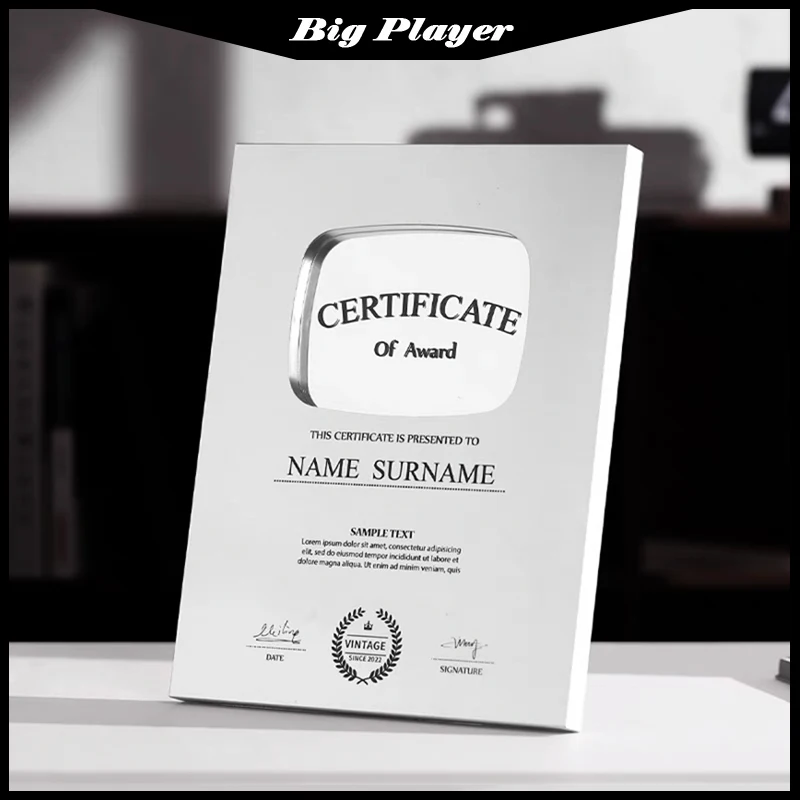 ميدالية جائزة فيديو مستقلة لعام 2025، طباعة ذهبية وفضية بالأشعة فوق البنفسجية، لوحة اسم مخصصة، ميدالية شرف درع الكأس المعدنية