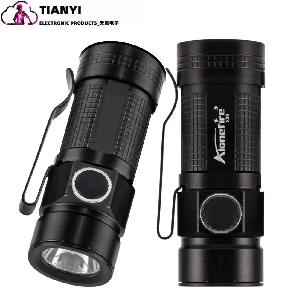 X29 Small 395nm purple flashlight fixed focus waterproof 16340 lithium battery 3w suitable for outdoor scorpion hunting