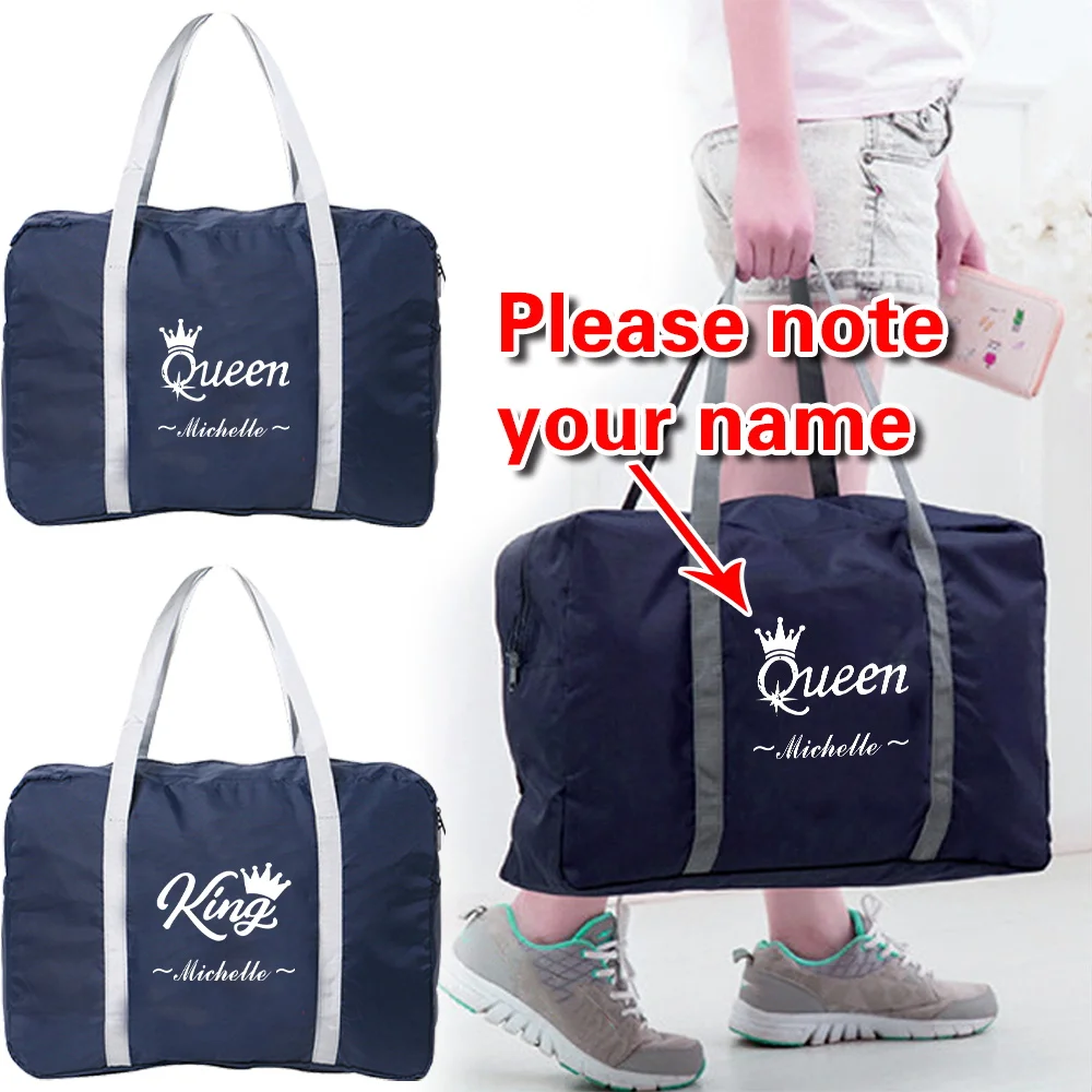 

Модная ручная дорожная сумка с индивидуальным именем и застежкой-молнией, просторная прочная спортивная сумка, большая вместительная сумка для хранения одежды
